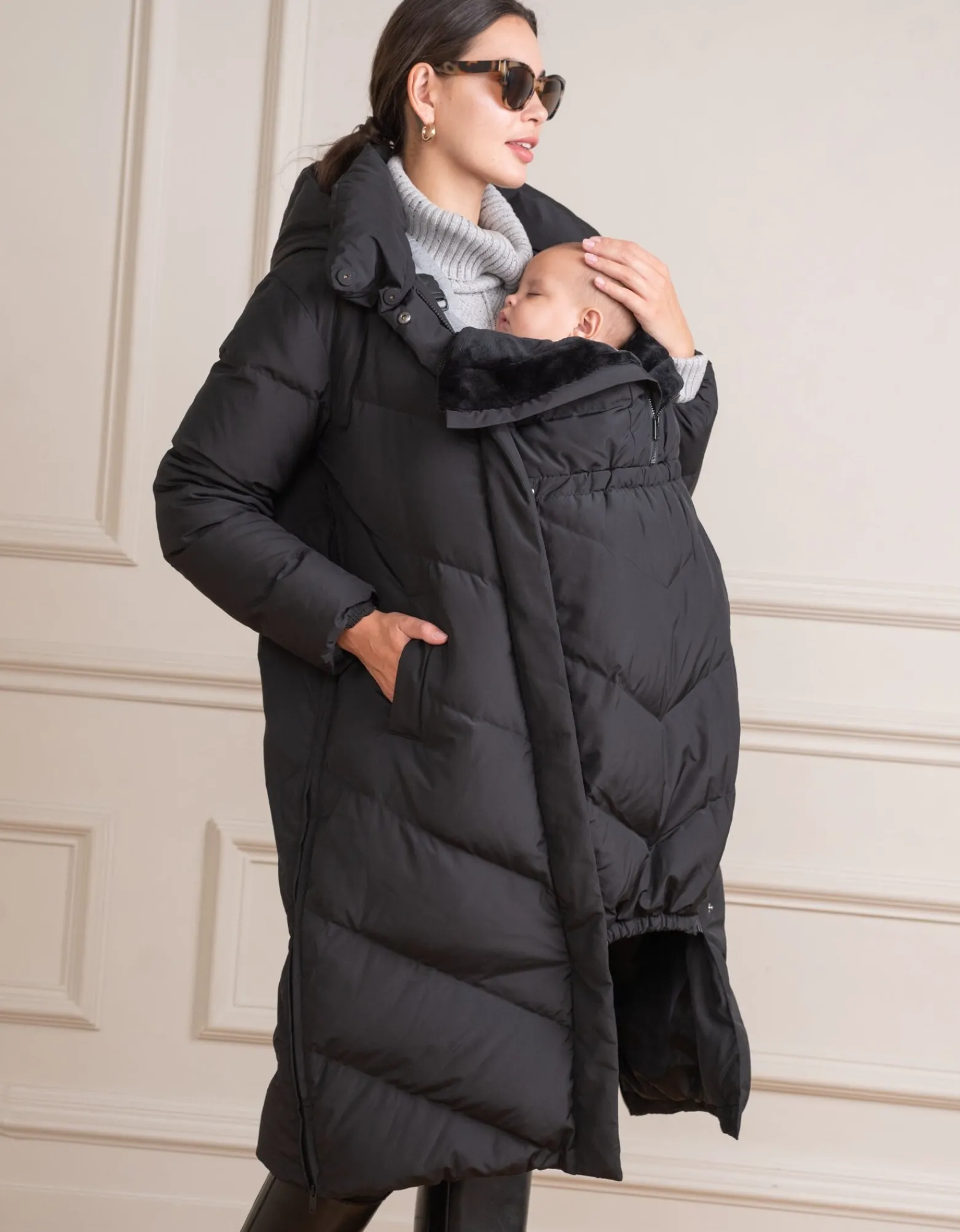 Hot Adena | Long Maternity & Babywearing Puffer Coat Coats & Jackets | Coats & Jackets