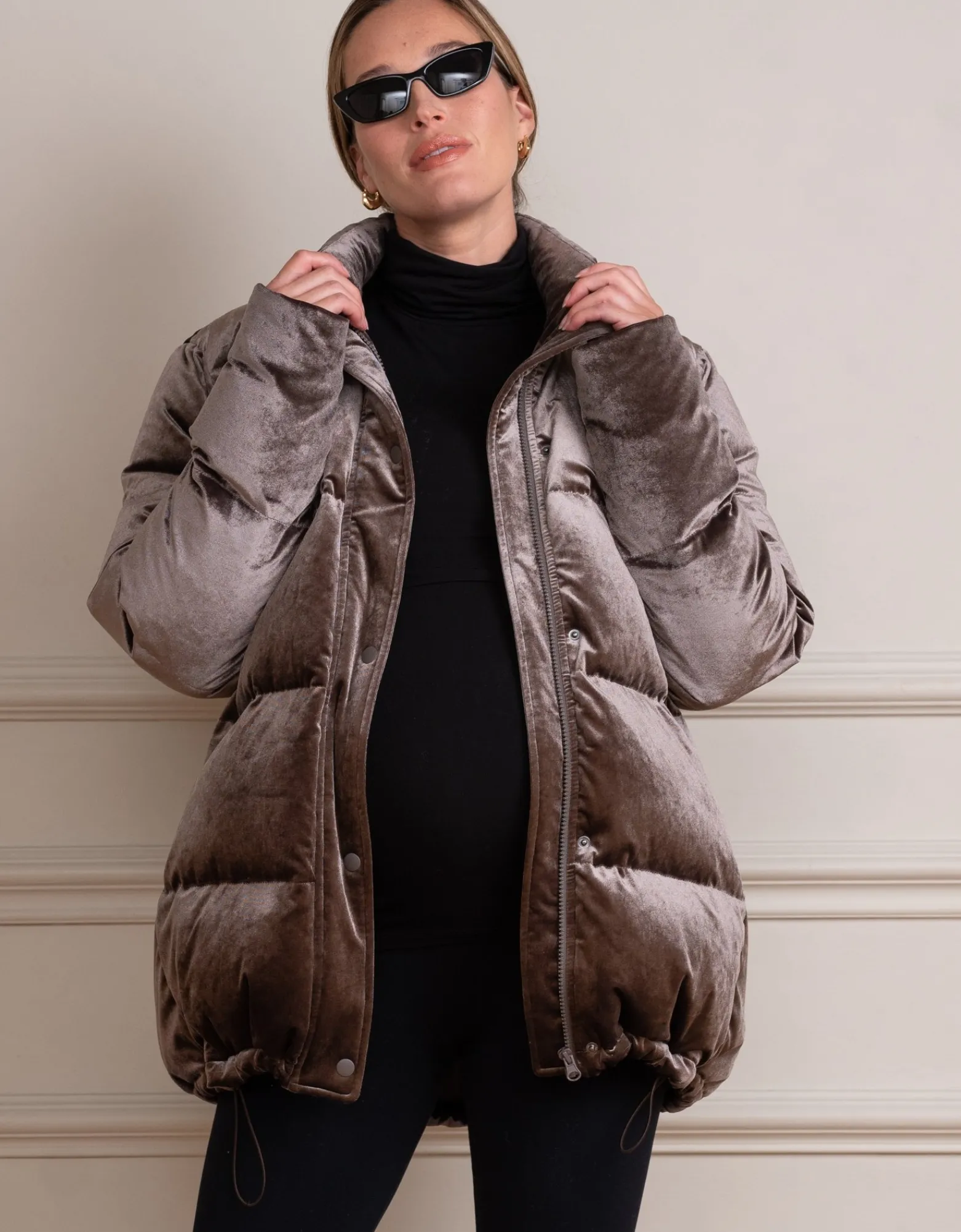 Best Aris | Maternity & Babywearing Velvet Puffer Coat Coats & Jackets | Coats & Jackets