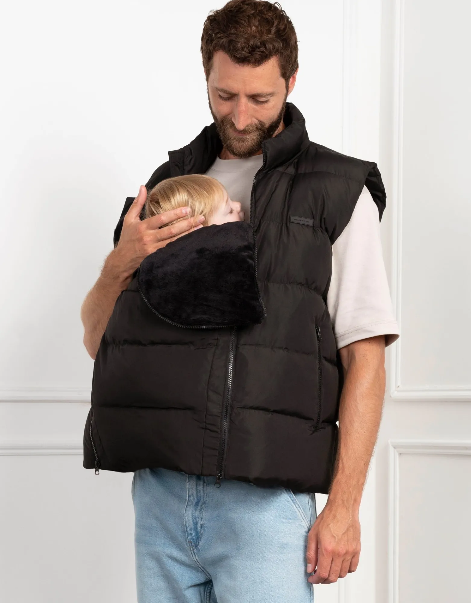 Cheap Christian | Menu2019s Vest with Babywearing Pouch Coats & Jackets | Coats & Jackets