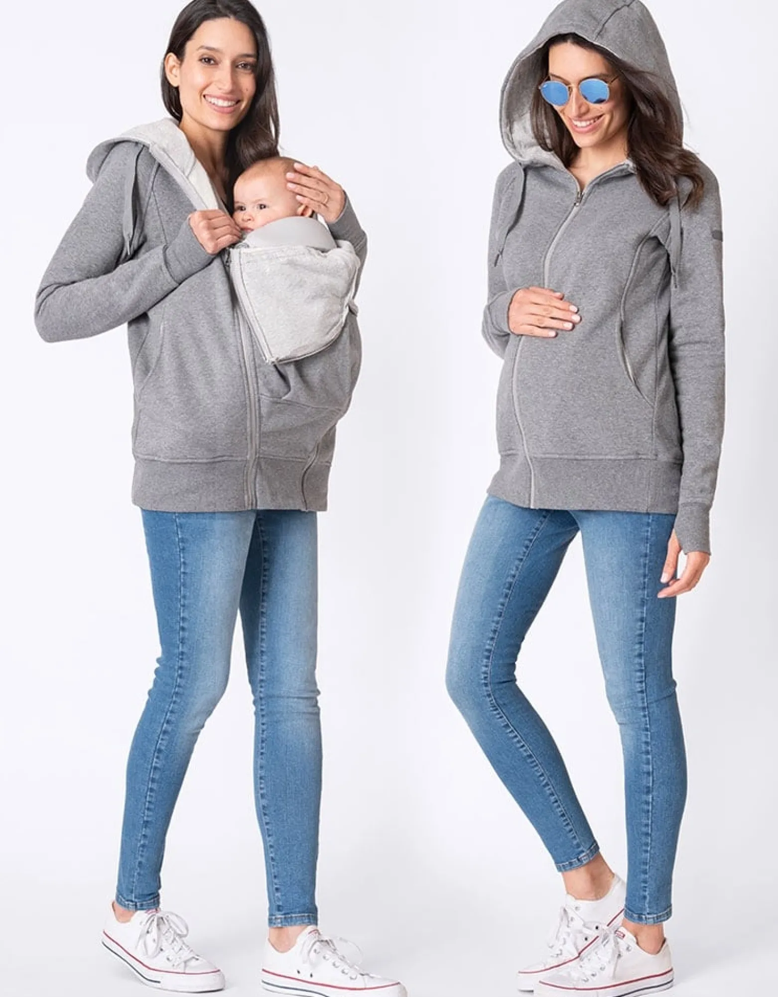 Best Connor | Grey 3 in 1 Maternity Hoodie Tops | Hoodies & Tops