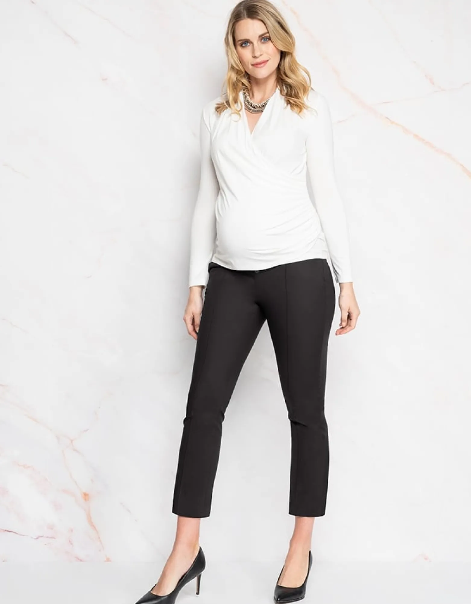 Best Cressida | Tailored Black Cropped Maternity Pants Trousers & Skirts