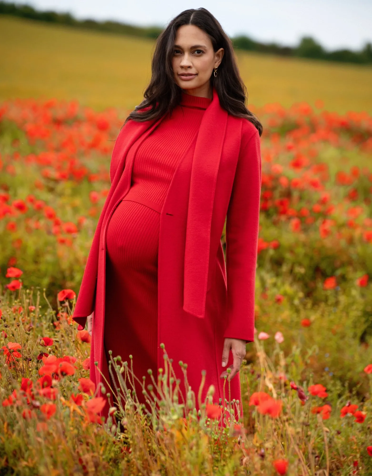 Shop Dell | Double-Breasted Wool Maternity Coat with Tie Coats & Jackets | Coats & Jackets