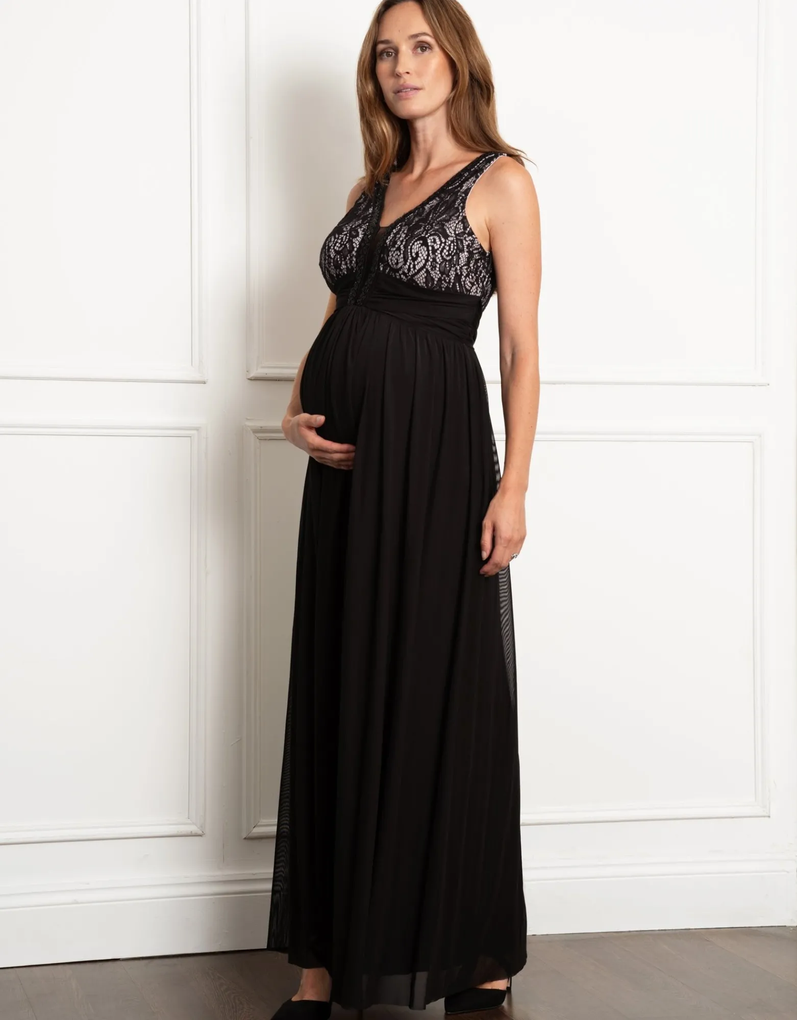 Fashion Embellished Maxi Maternity Dress Dresses | Formal Dresses