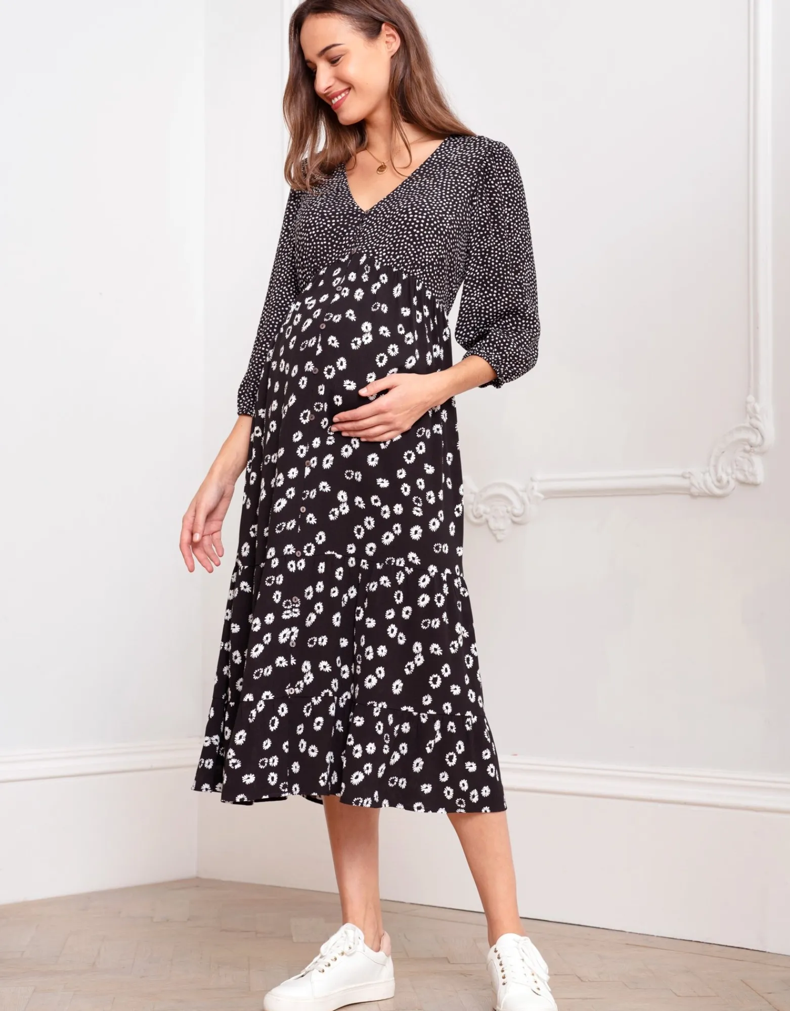 Cheap Floria | Button-Down Maternity Dress Dresses | Dresses