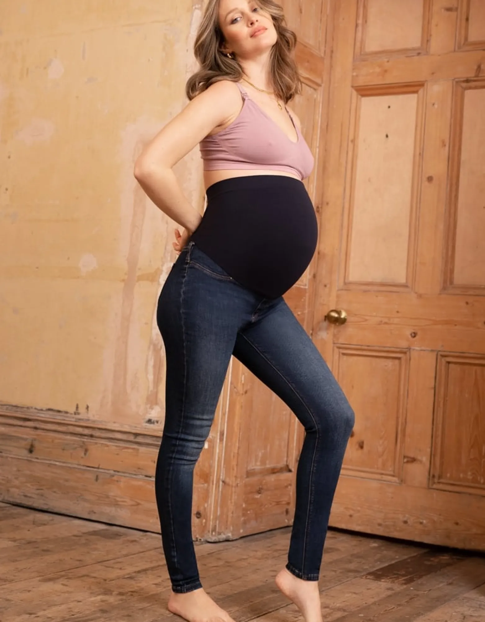 Fashion Irving | Dark Over Bump Super-Skinny Maternity Jeans Jeans