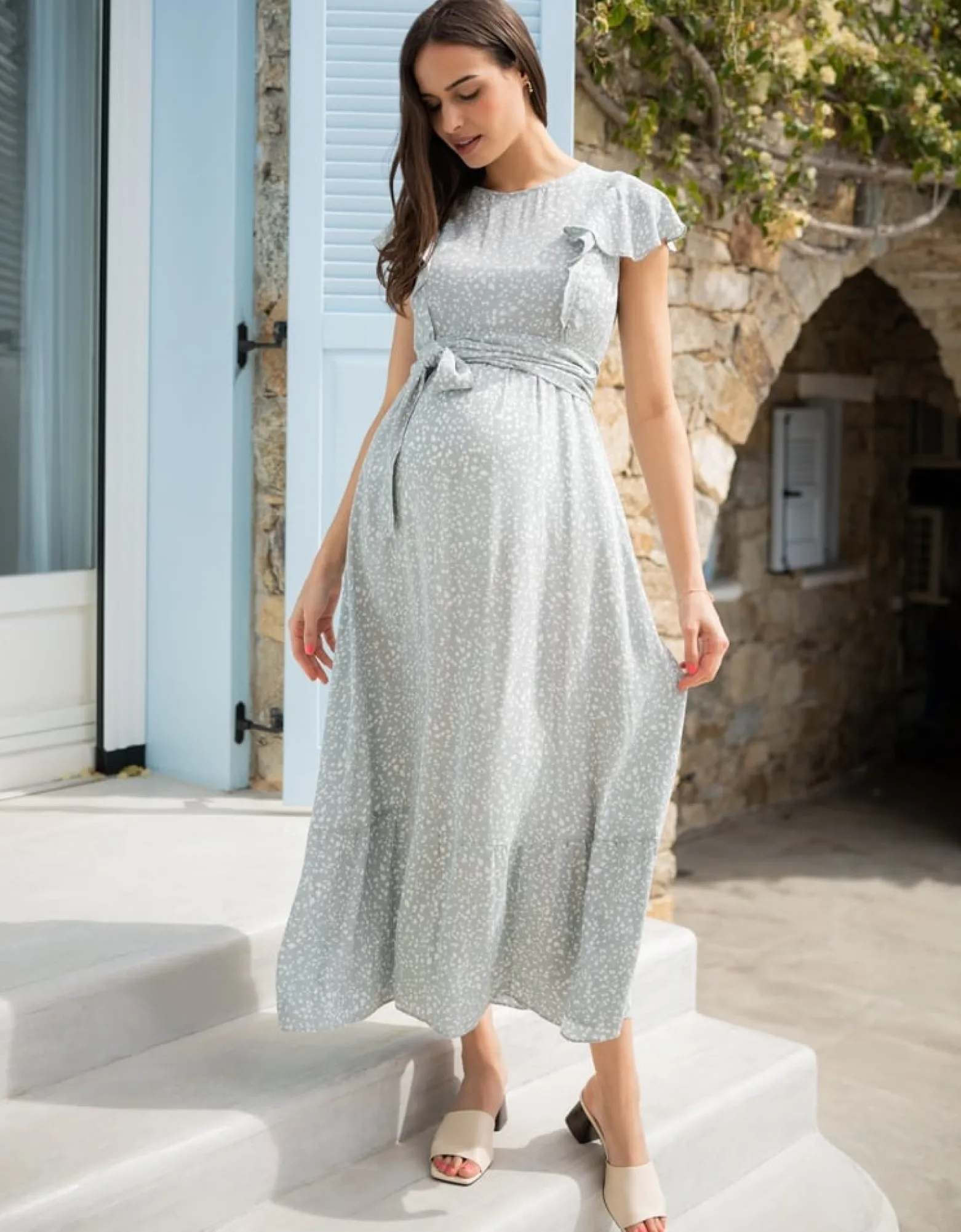 Cheap Juniper | Sage Maternity & Nursing Midi Dress Dresses | Dresses