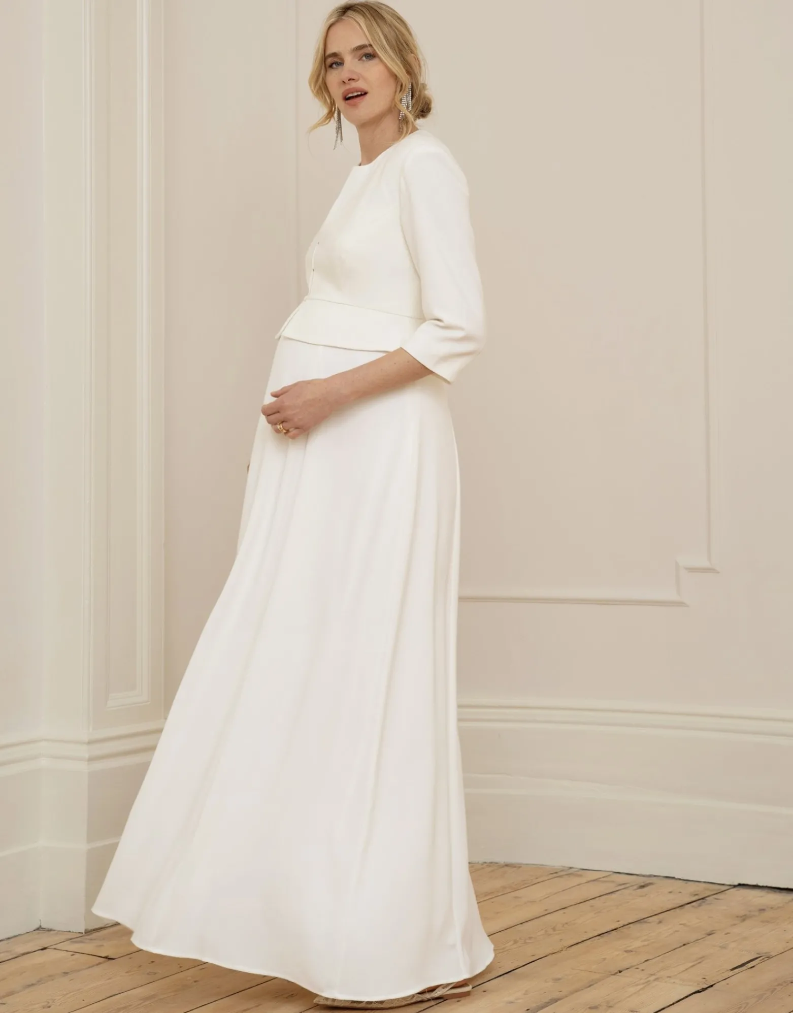 Sale Katharina | Ivory Cropped Maternity Jacket Formal Dresses | Dresses