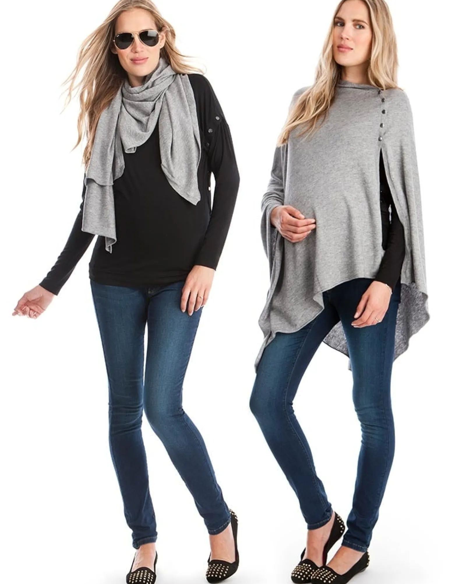 New Madison | Grey Nursing Cover Maternity Shawl Jumpers & Sweaters | Loungewear