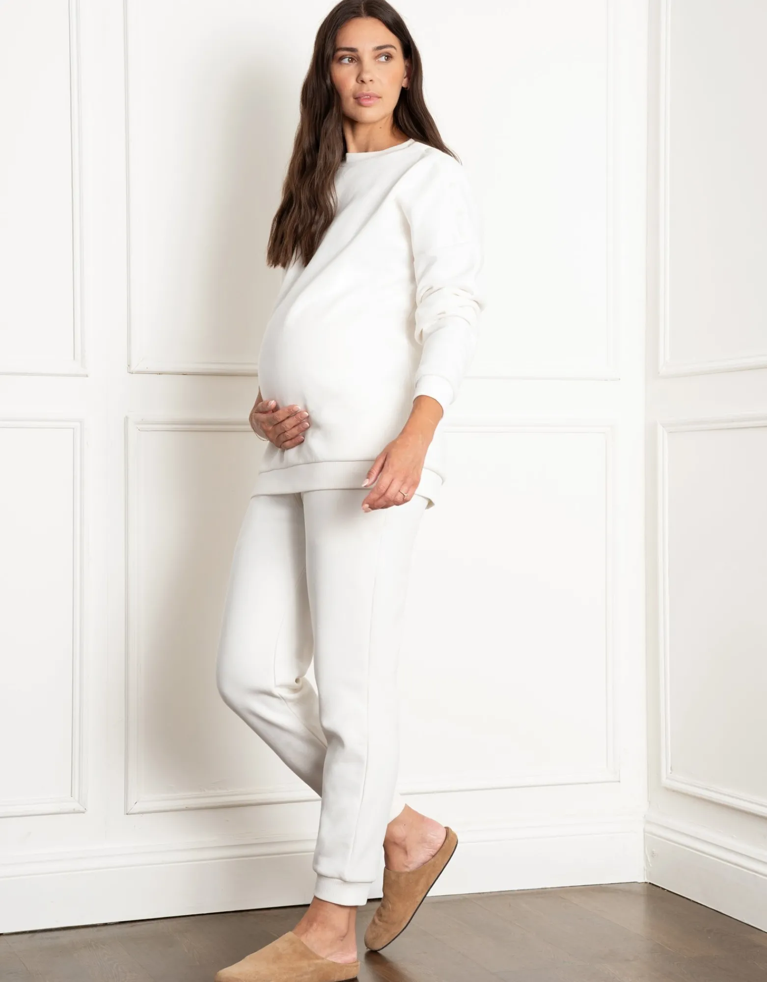 Best Sale Mairead | Fleece-Back Maternity Joggers Trousers & Skirts