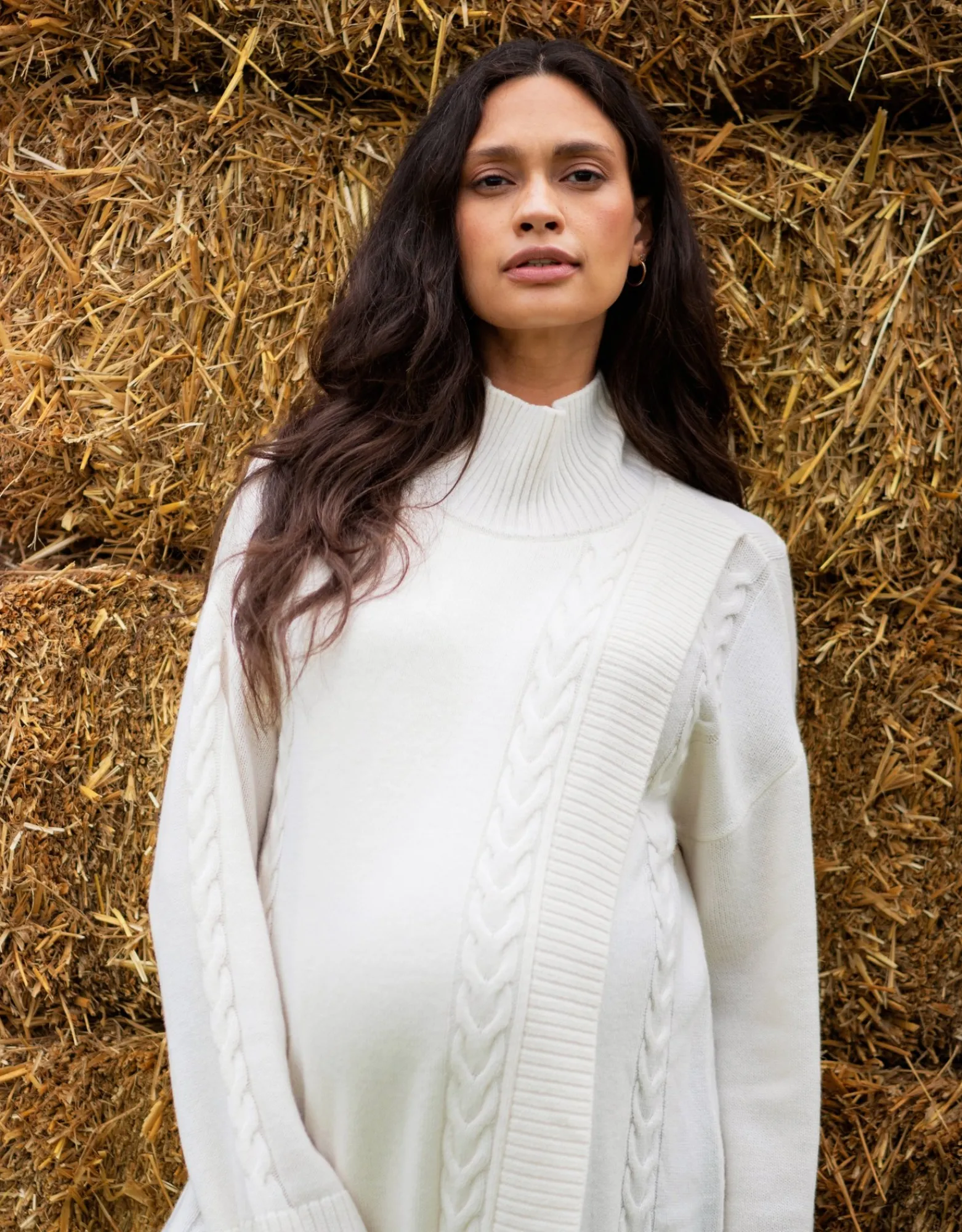 Hot Malene | Draped Merino Maternity & Nursing Sweater Jumpers & Sweaters | Tops