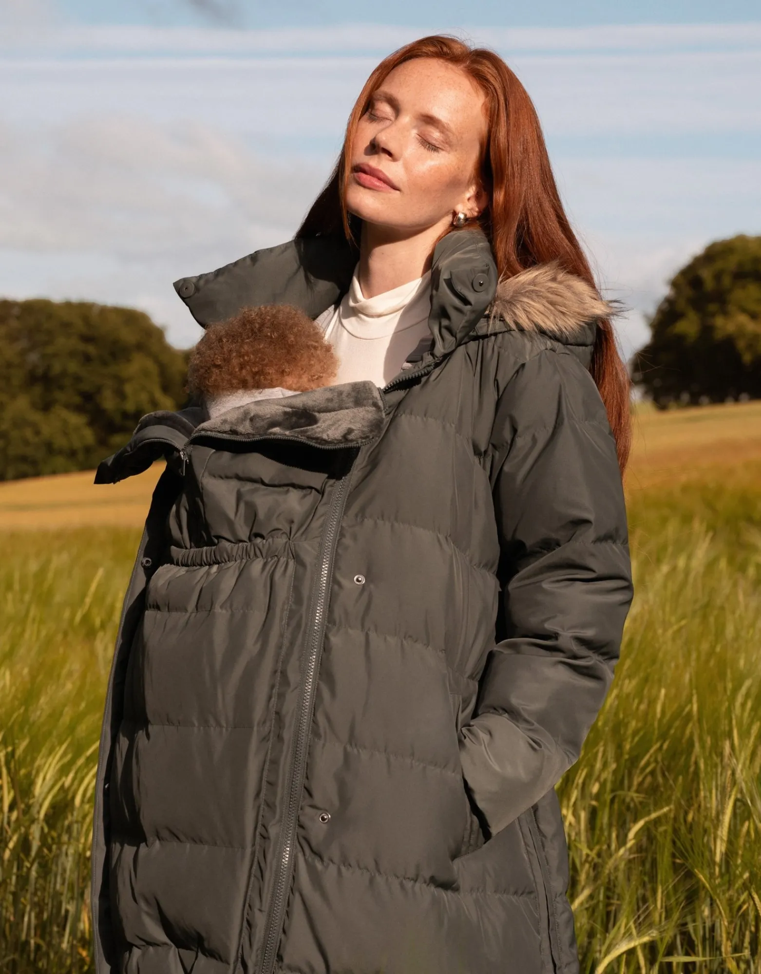 Shop Monika | Belted Maternity & Babywearing Puffer Coat Coats & Jackets | Coats & Jackets