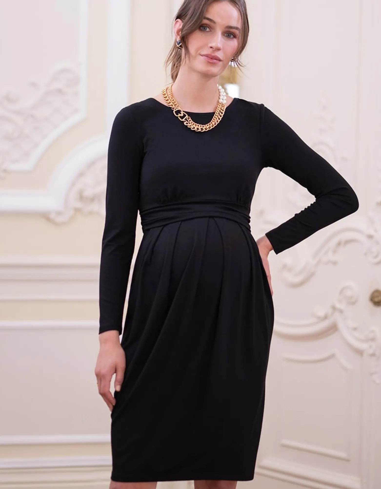 Cheap Peachey | Stretch Jersey Maternity & Nursing Dress Dresses | Dresses