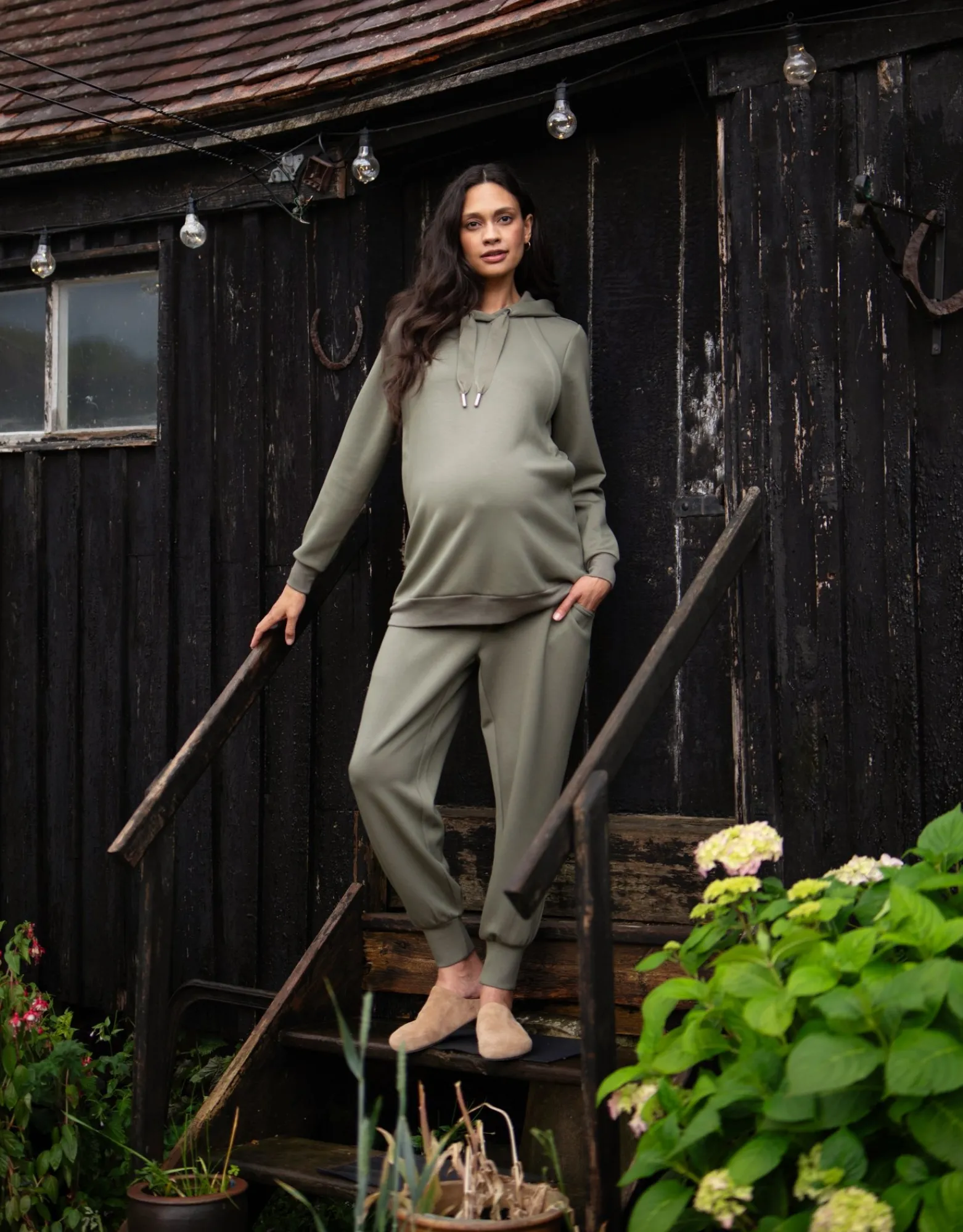 Sale Perdita | Super-Soft Maternity Hoodie with Nursing Zips Essentials | Loungewear