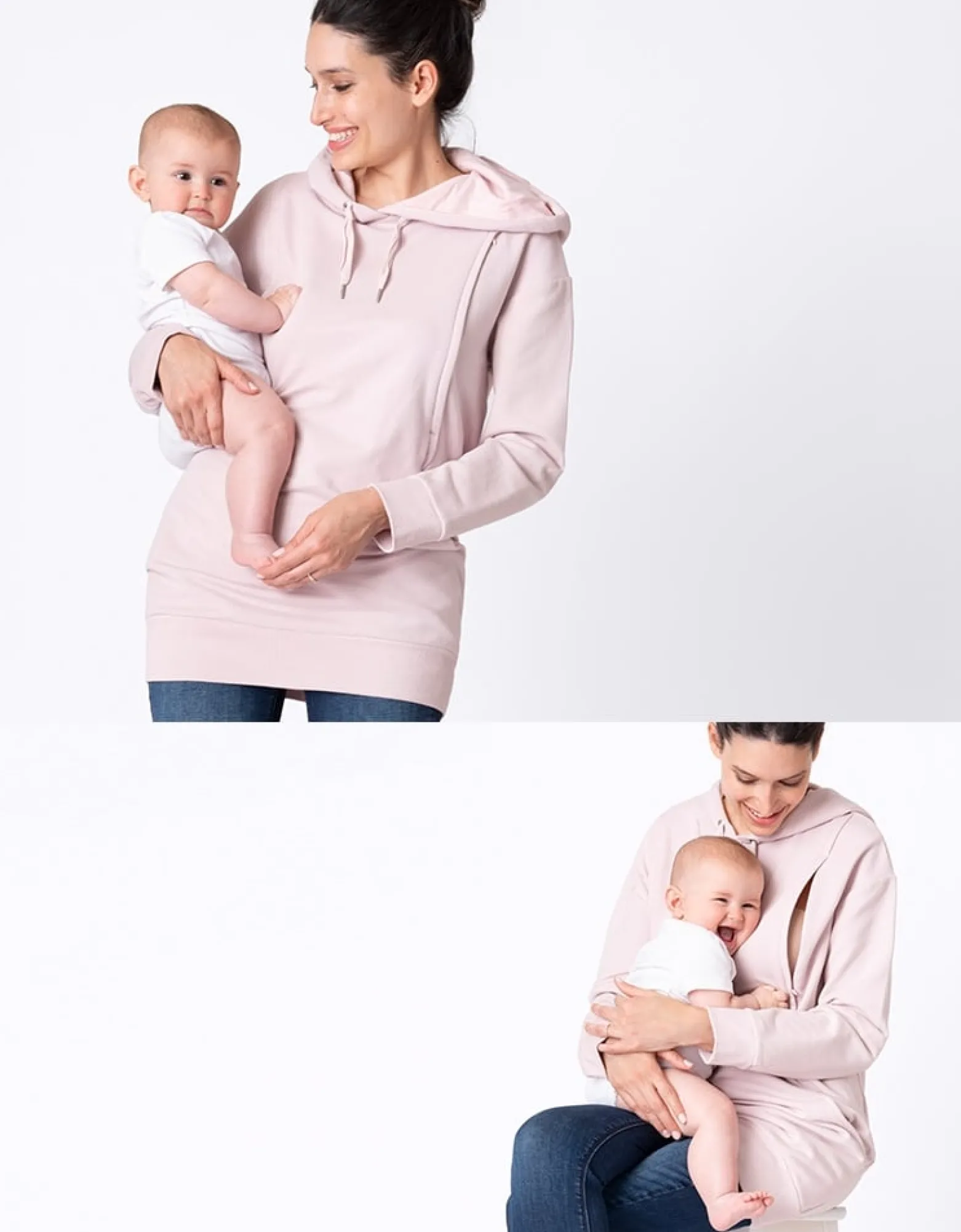 Online Pernella | Blush Pink Maternity & Nursing Hoodie Tops | Hoodies & Tops