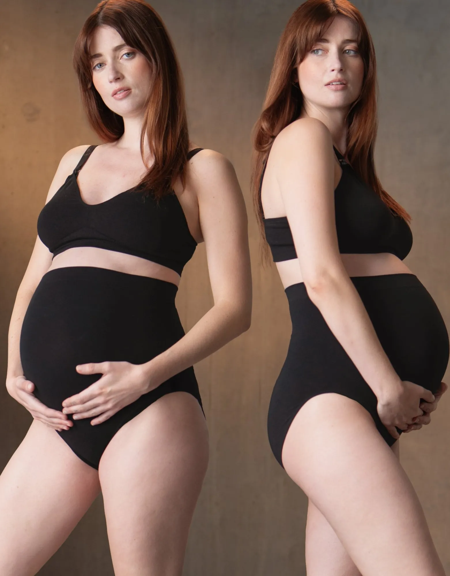 Hot Quinlan |  Twin Pack Bamboo Over Bump Maternity Briefs Essentials