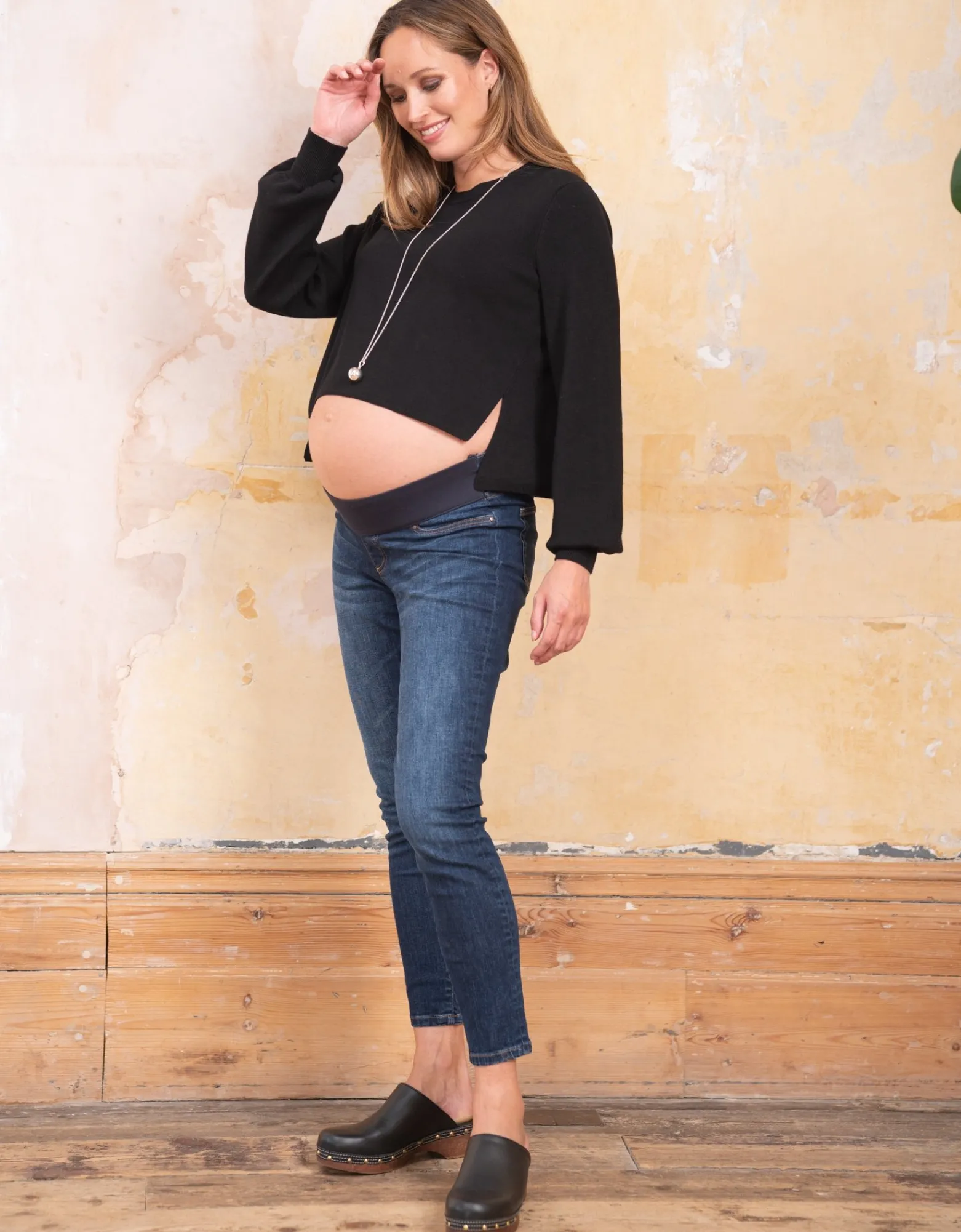 Fashion Ren | Black Maternity & Nursing Sweater Jumpers & Sweaters | Tops