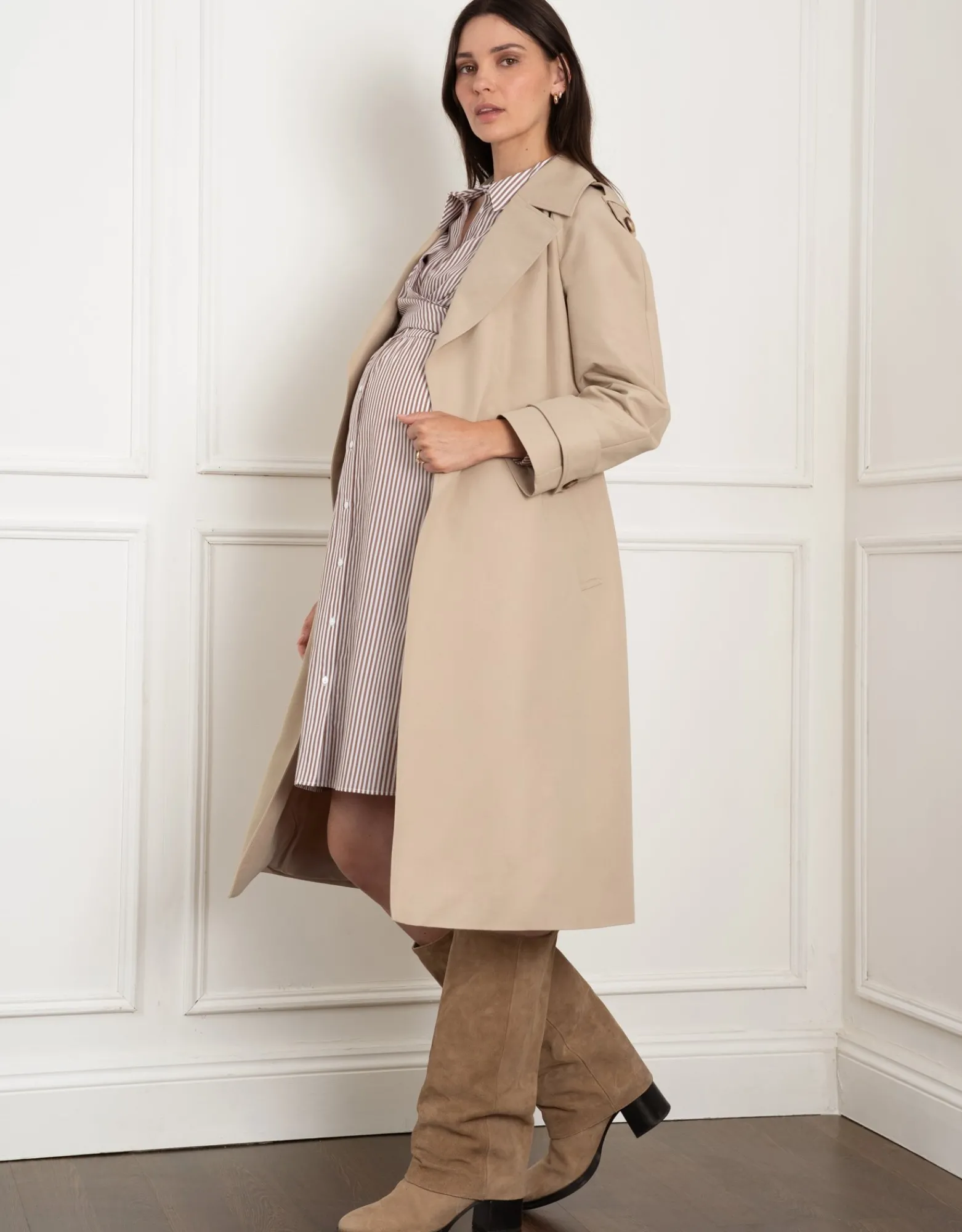 New Zack | Belted Maternity Trench Coat Coats & Jackets | Coats & Jackets