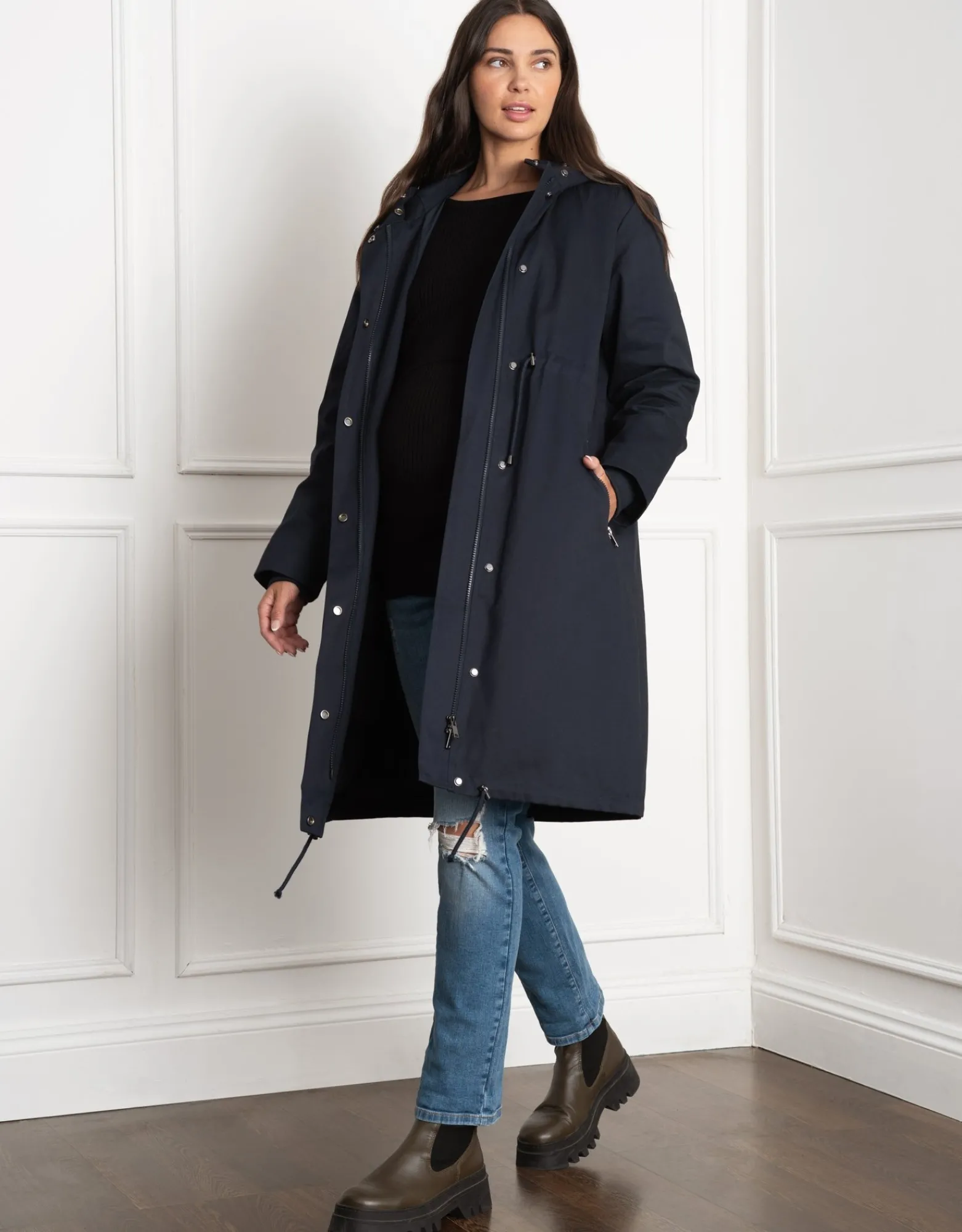 Online Zariah | Long Down-Lined Maternity Parka Coats & Jackets | Coats & Jackets